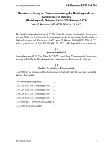 130.714 Bezirkssynode Ortenau RVO