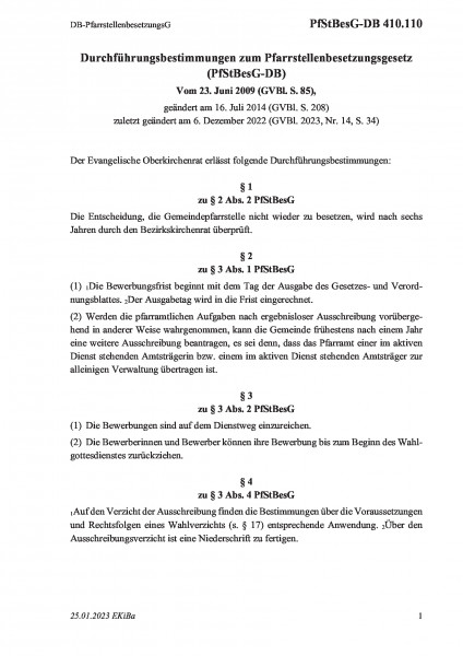 410.110 DB-PfarrstellenbesetzungsG